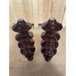 DIN Standard 30kV 250A Transformer Porcelain Bushing With Brown Glazed for sale