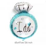 Diamond Ring Shape I DO Aluminum Film Foil Balloons For Wedding Party