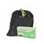 HDPE Black Drawstring Garbage Bags High Durability Environmental Friendly for sale