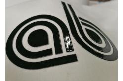 China Custom Heat Transfer Embossed Leather Patches 3D Logo On Suede , Clothes TPU Labels supplier