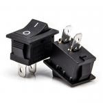 Kcd2 2 Pin 21*15mm Black Rocker Dpst On Off Switch For Power Strip for sale