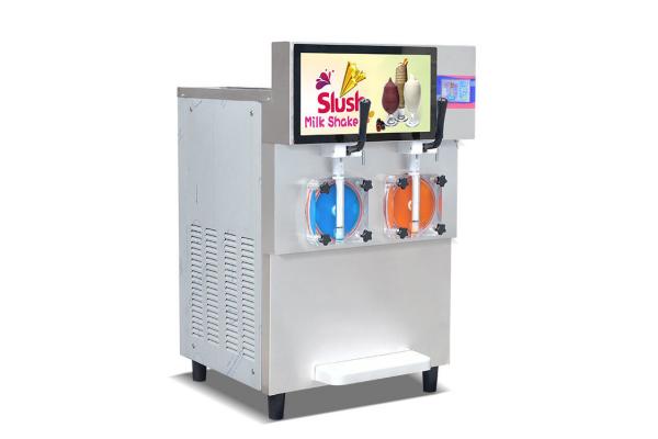 Cocktail Coffee Ice Slush Machine Double Cylinder CE Frozen Soft Drink