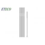 Liquid Drinks Metal Smoothie Straws , Bar Drinking Reusable Metal Straws for sale