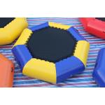 PVC Material Inflatable Water Games , Airtight Inflatable Bungee Jump Round Trampoline Sealed for sale