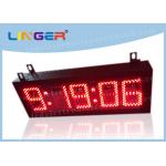 Red Color Digits LED Digital Clock With Seconds Different Style 300*850*100mm for sale