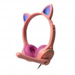 OEM Cat Ear Wireless Foldable bluetooth Headphones With RGB Light Microphone