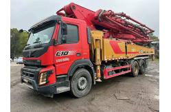 China SYM5352THB 520C-10 Used Concrete Boom Pump With Volvo Truck Chassis supplier