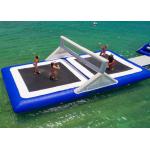 Blue 9m Inflatable Water Games Floating Beach Volleyball Court for sale