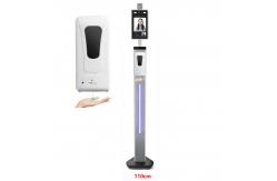 China 8'' Lcd Face Recognition Device Face Capacity Dual Ai Camera With Infrared Thermometer supplier