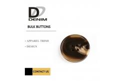 China Brown 4 Holes Plastic Buttons For Suits & Coats Horn Effect Finish supplier