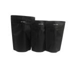 In Stock Black Aluminum Foil Child Resistant Edible Food Grade Flower Gummy CBD Canabis Packaging Smell Proof Bag for sale