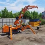 Electric Motor Diesel Engine Tracked Spider Crane Crawler Spider Crane With Fly Jib for sale