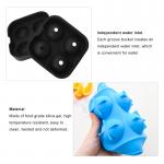 FDA 4 Cavity 125g Ball Shape Silicone Ice Cube Trays