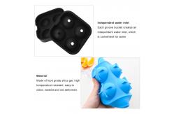 China FDA 4 Cavity 125g Ball Shape Silicone Ice Cube Trays supplier