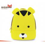 Yellow Kids Animal Backpack , 3D Kids Cartoon Backpacks Tiger Style for sale