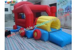 China Car Inflatable Bounce Houses With Mini Jumper Slide For Children Play supplier
