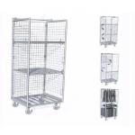 No Top Shelf Laundry Wire Utility Cart Three Mesh Layers With Hanger for sale