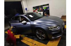 China Storm Blue Matte Car Vinyl Wrap Air Release With Removable Acrylic Adhesive supplier