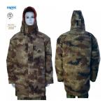 Desert Camouflage Winter 180gsm Cotton Flame Retardant Coat With Detachable Hood for sale