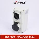 IP44 32A Industrial Power Switched Socket Three Phase With Mechanical Interlock for sale