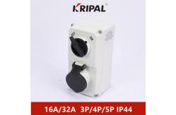 China IP44 32A Industrial Power Switched Socket Three Phase With Mechanical Interlock supplier