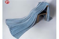 China 100% Polyester Super Soft Flannel Blanket , Micro Fleece Fish Scales Embossed Blanket supplier