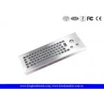 Dust-Proof Industrial Desktop Keyboard 65 Keys With Stainless Steel Trackball for sale