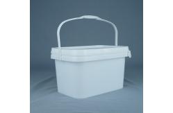 China 5kg Food Grade Rectangle Plastic Bucket With Handle And Lid supplier