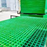 40*40mm Green FRP Gratings Fibreglass Floor Grating Easy Installation for sale