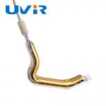 L Type Double Tube Short Wave Infrared Heating Lamp Tube Gold Coated for sale