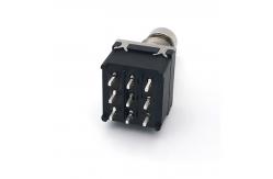 China 3PDT Guitar Foot Switch 17mm Footswitch 9 Pin  Wire Terminal supplier