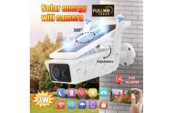 China PTZ Outdoor Solar Panel Security Camera Wireless With Floodlight supplier