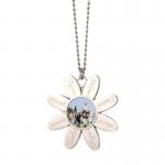 Sunflower Necklaces Custom Engraved 8 Names Family Sublimation Photo Sunflower Necklace for sale