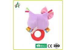 China ASTM Handcrafted Nontoxic Baby Plush Rattle With Teether supplier
