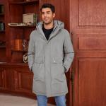 Business Elegance Long Detachable Hood Winter Thickened Jacket Men Winter Proof Water Proof