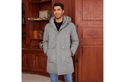 China Business Elegance Long Detachable Hood Winter Thickened Jacket Men Winter Proof Water Proof supplier