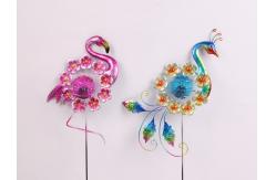 China Peacock Flamingo Crane Solar Garden Ornament With Low Light Intensity supplier