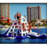 Commercial Grade Floating 0.9mm PVC Tarpaulin Inflatable Water Slide for water park for sale