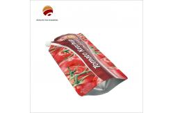 China Customized Clear And Frosted Rectangle Stand Up Liquid Packaging Pouch With Spoutes supplier