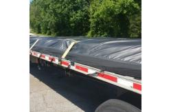 China Water Proof PVC Coated Flatbed Printable Black Lightweight Steel Tarps supplier