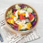 ODM/OEM Emballages Alimentaires Round Brown Biodegradable Eco-Friendly Take Away Salad Fast Kraft Paper Packaging Bowl for sale