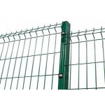 Green Pvc Coated Welded Wire Mesh Fence / 3D Curved Wire Mesh Fencing