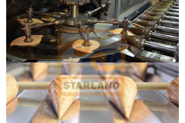 Ice Cream Sugar Cone Making Machie / Cone Wafer Biscuit Machinery