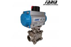 China Air Actuated Ball Valve With Pneumatic Actuator Two Way Butt Welding supplier