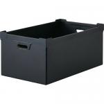 Black ESD PP Folding Corrugated Antistatic Storage Containers Plastic With Lid for sale