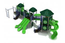 China OEM Outdoor Playground Equipment Green Tree Playhouse With Slide supplier