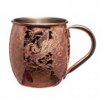 Large 18oz Moscow Mule Mugs Stainless Steel Copper Wine Cup With Classic Handle for sale