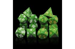 China Green Marble Natural Resin RPG Dice Multi - Noodle Dnd Dice Set supplier