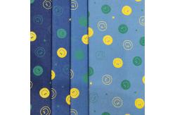 China Soft Woven Flowers Pattern Printed Jean Denim Fabric 54.5 Inch supplier