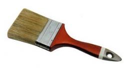 China Double Boiled White Bristie Painting Brush With Plastic Handle for Artists supplier